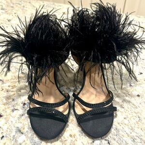 Nina feather evening shoes 🌟